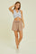 Mocha Drawstring Side Pocket Shorts