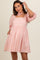 Light Pink Babydoll Maternity Mini Dress