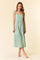 Jade Striped Shoulder Tie Midi Dress