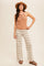 Almond Grey Stripe Wide Sweater Pants