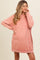 Salmon Mineral Wash Maternity Sweatshirt Dress