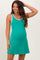 Green Contrast Trim Maternity Romper Dress