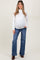 Navy Washed Wide Leg Maternity Jeans