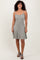 Light Olive Solid Ribbed Knitted Adjustable Strap Sleeveless Mini Dress