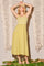 Lime Smocked Embroidered Bust Textured Midi Dress