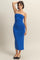 Royal Blue Strapless Fitted Maxi Dress