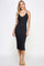 Black Ribbed Cami Midi Dress