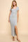 Heather Gray Short Sleeve Scoop Side Slit Dress