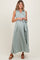 Light Olive Plaid Sleeveless Sash Tie Maternity Shirt Dress