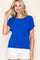 Royal Blue Knit Short Sleeve Top