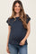 Charcoal Crew Neck Maternity Muscle Tee