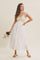 Ivory Crochet Sweater Floral Embroidery Midi Dress