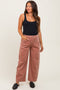 Mauve Corduroy Wide Leg Maternity Pants