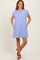 Periwinkle Studded Shoulder Mini Dress