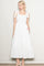 Ivory Floral Lace Trim Shoulder Tie Maxi Dress
