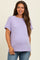 Lavender Exposed Seam Short Sleeve Maternity Top