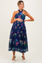 Navy Multi Floral Maternity Maxi Dress