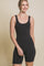 Black Ribbed Knit Tank Top Romper
