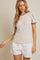 Ivory Striped Puff Short Sleeve Top