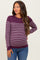 Plum Striped Knit Maternity Long Sleeve Top