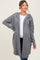Grey Hooded Long Maternity Cardigan