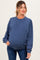 Navy Long Sleeve Maternity Sweatshirt
