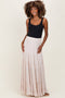 Cream Tiered Ruffle Hem Maternity Maxi Skirt