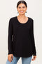 Black Inner Layer Nursing Long Sleeve Top