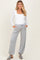 Heather Grey Scuba Drawstring Waist Relaxed Maternity Jogger Sweatpants