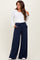 Navy Drawstring Wide Leg Maternity Lounge Pant