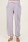 Lavender Raw Seam Waffle Knit Maternity Joggers