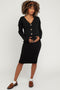 Black Knit Maternity Cardi And Skirt Set
