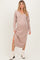 Taupe V-Neck Relaxed Fit Maternity Sweater Dress