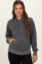 Charcoal Soft Fleece Maternity Pocket Hoodie