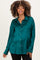 Forest Green Satin Button Up Maternity Blouse