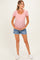 Blue Distressed Frayed Hem Maternity Jean Shorts
