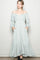 Sage Off Shoulder Button Accent Maxi Dress