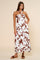 Brown Printed Halter Maxi Dress