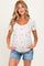Blue Medium Wash Distressed Maternity Denim Midi Shorts