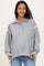 Heather Grey Snap Button Pullover Henley Maternity Sweatshirt