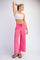 Fuchsia Ankle Wide Leg Lounge Pants