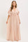 Light Pink Button Down Deep V-Neck Maxi Dress