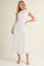 White Cap Sleeve Mixed Lace Dress