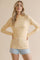 Light Yellow Long Sleeve Floral Print Top