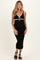 Black Knit Sleeveless Contrast Trim Maternity Maxi Dress