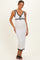 Ivory Knit Sleeveless Contrast Trim Maternity Maxi Dress