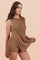 Mocha Knit Sleeveless Top Shorts Set