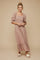 Mauve Floral Square Neck Maxi Dress