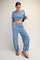 Dusty Blue Mineral Wash Terry Sweatpants