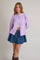Lavender Classic Crew Neck Button Cardigan